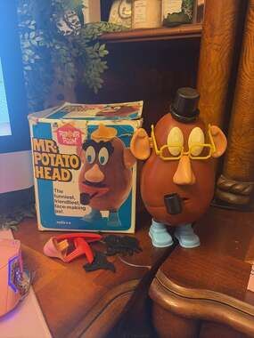 Vintage Romper Room Mr. Potato Head Toy Set with Original Box